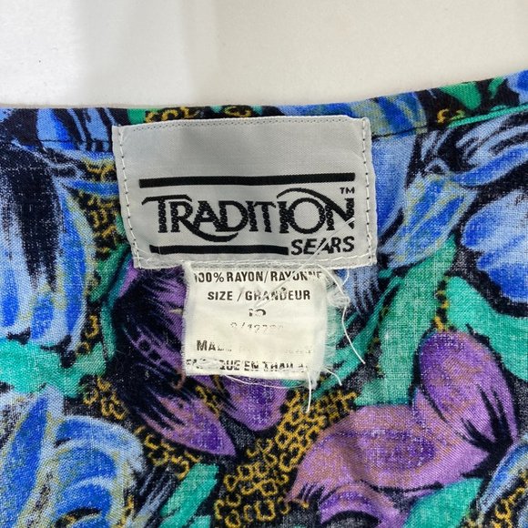 Vintage Tradition Sears Floral Maxi Dress - Size 10 - Picture 3 of 6